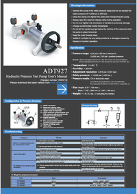 Thumbnail of document Manual - 927 Hydraulic Pressure Test Pump